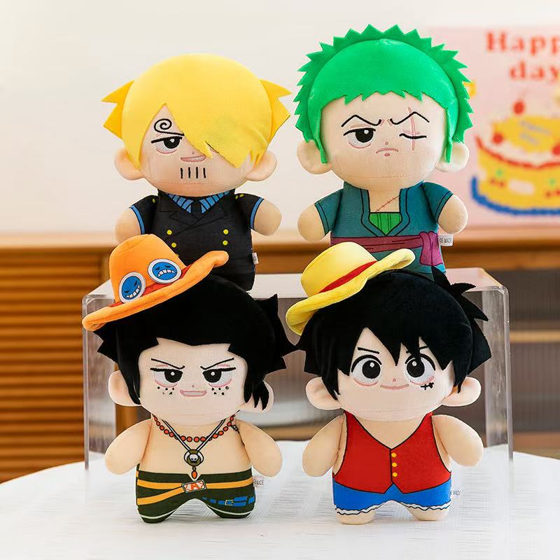 Kids Toys Xmas - ตุ๊กตาอนิเมะขนาด 23 ซม. ลูฟี่ โซโล เอส