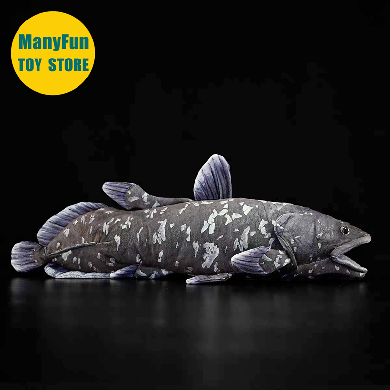 Kids Toys Unique - ของเล่นตุ๊กตา Coelacanth ที่สมจริง - ตุ๊กตาสัตว์ฟอสซิลที่มีชีวิต, ตุ๊กตา