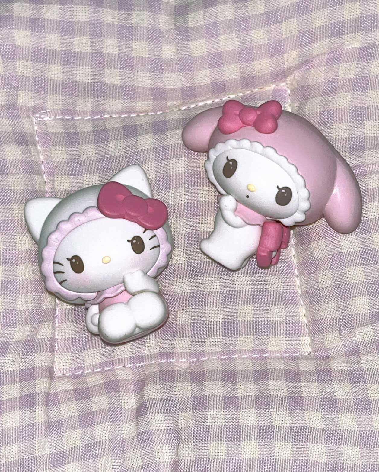 Kids Toys Brand - สินค้าใหม่มาแล้ว! ฟิกเกอร์ของเล่นกล่องสุ่มคอลเลคชั่นร่วมแบรนด์ Kt Cat Kuromi ของตกแต่งโต๊ะน่ารัก