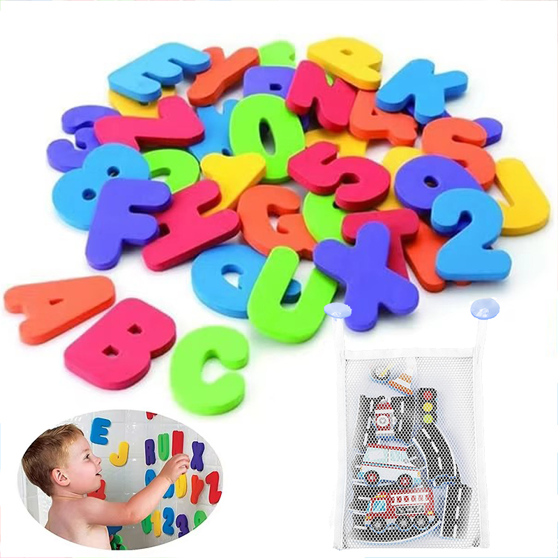 Bath Letter Number Foam - ของเล่นเด็กอาบน้ำโฟมสนุกลอยของเล่นตัวอักษรตัวเลขเด็กของเล่นเพื่อการศึกษาก่อนวัยเรียนห้องน้ำอ่างอาบน้ำเกมสำหรับของขวัญเด็ก TMZ