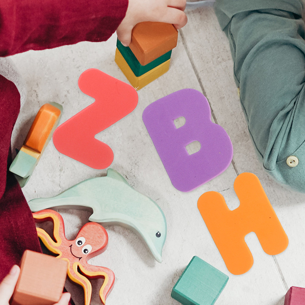 Bath Letter Number Foam - สติกเกอร์ตัวอักษรและตัวเลข 2 ชุด ตัวอักษรสำหรับอาบน้ำ โฟม EVA