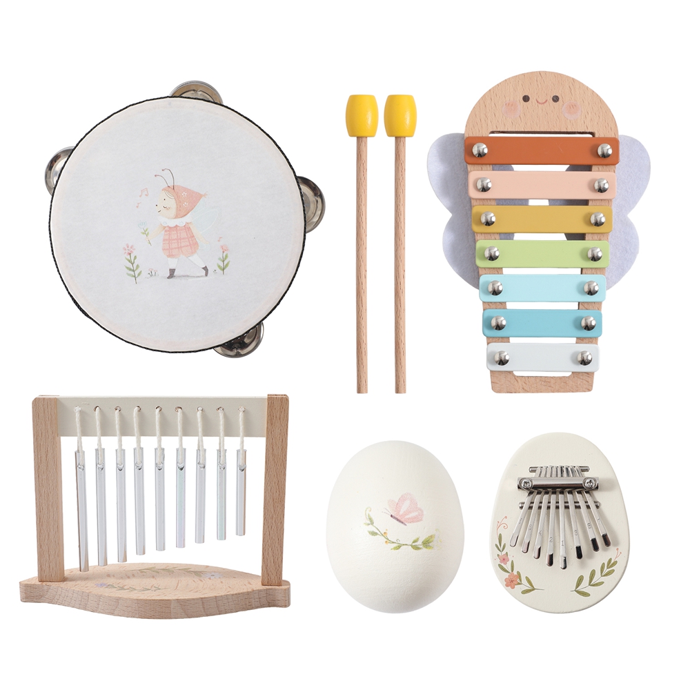 Kids Toys Xylophone - ของเล่นดนตรีเด็ก ของเล่นไม้มอนเตสซอรี่ เครื่องดนตรีเด็ก กระรอกมาราคัส กลอง ไซโลโฟน