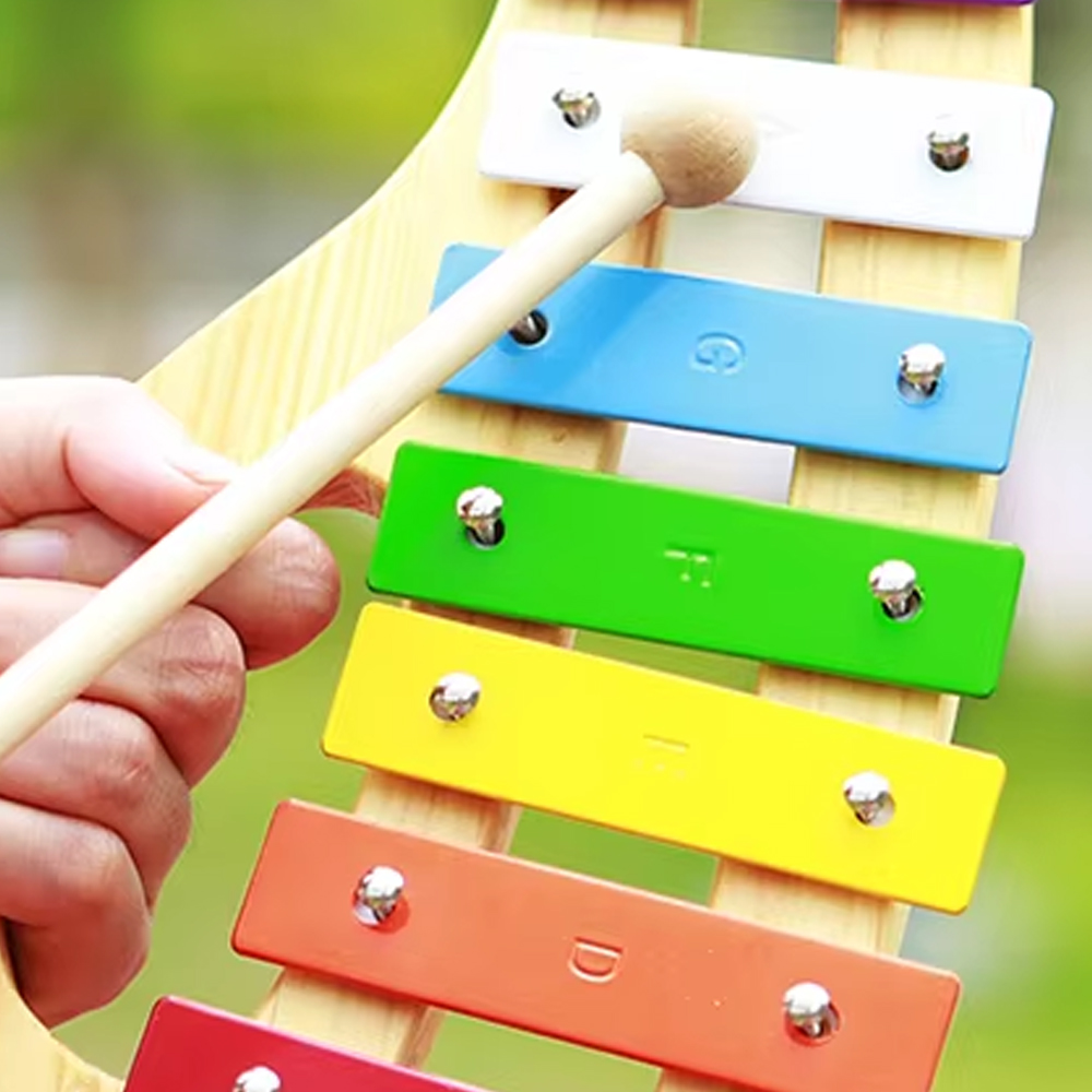 Kids Toys Xylophone - เครื่องดนตรีไซโลโฟน 8 โน้ต ออร์ฟ ทำจากไม้เมเปิล พร้อมไม้ตีกลอง