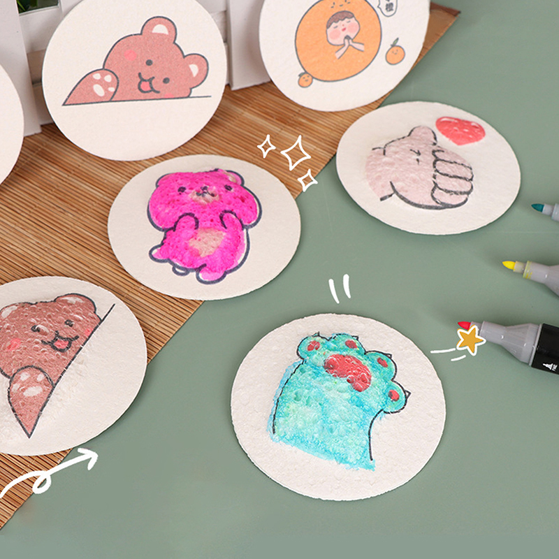 Kid Toys And Craft - 10 ชิ้น 3D Magic Puffy โฟมเนื้อภาพวาดกระดาษสําหรับเด็ก