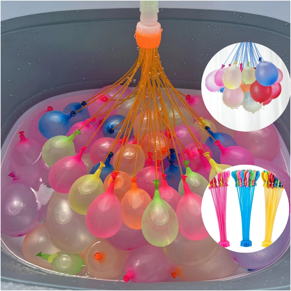 Water Balloon Set - ลูกโป่งเติมน้ำเร็ว ผูกเองได้ ระเบิดน้ำฤดูร้อน ของเล่นชายหาดสำหรับเด็ก ของเล่นระเบิดน้ำ งานเทศกาล