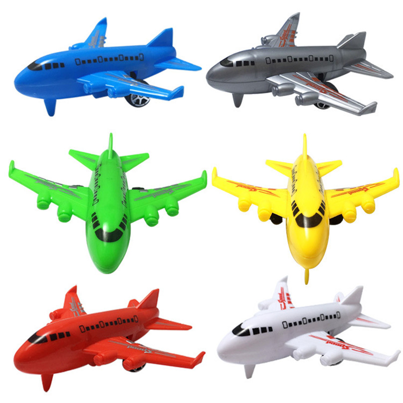 Kids Toys Unique - 6 ชิ้น/เซ็ตน่ารักดึงกลับเครื่องบินรุ่นของเล่นเด็กทารก Mini การ์ตูนที่มีสีสันเครื่องบินเครื่องบินเกมกระดานเด็ก Xmas ของขวัญ