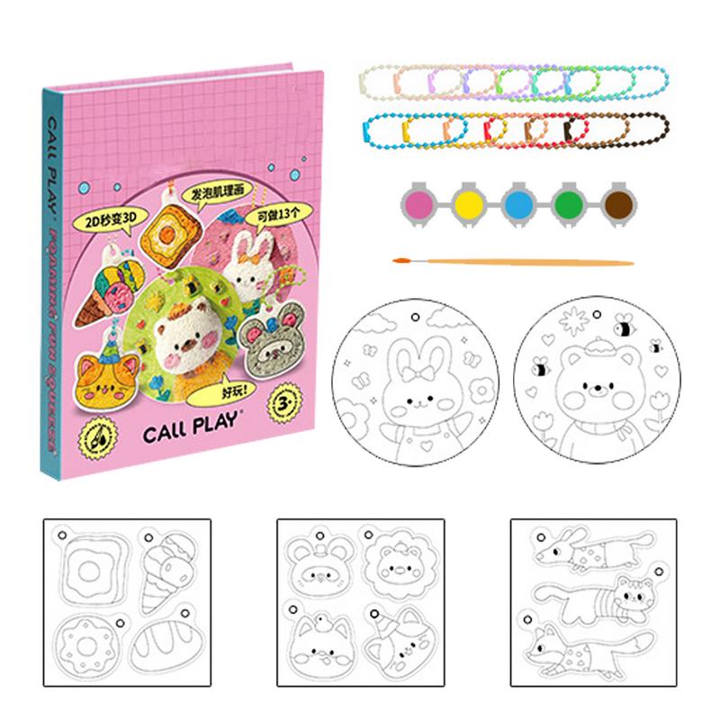 Kid Toys And Craft - โฟมกระดาษหัตถกรรมสําหรับเด็ก 3D ผลดูดซับน้ําภาพวาดกระดาษโฟม Stippler วาดหยิกของเล่นสําหรับชายหญิงผู้ใหญ่