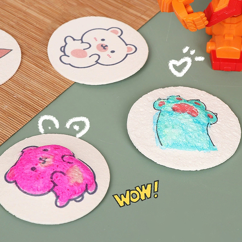 Kid Toys And Craft - 3D Magic Puffy โฟมเนื้อภาพวาดกระดาษสําหรับเด็ก DIY Drawing