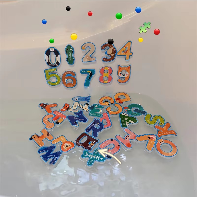 ของเล่นอาบน้ำเด็กโฟมตัวอักษรหม - Bath Letter Number Foam บทวิจารณ์และราคา