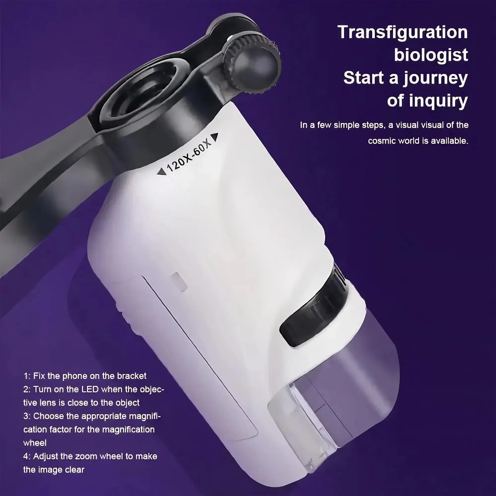 กล้องจุลทรรศน์พกพาขนาดเล็ก 60x - Microscope Kids Science บทวิจารณ์และราคา