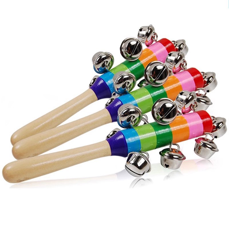 5PCS ไม้ Jingle Hand Bells Rai - Kids Toys Xylophone บทวิจารณ์และราคา