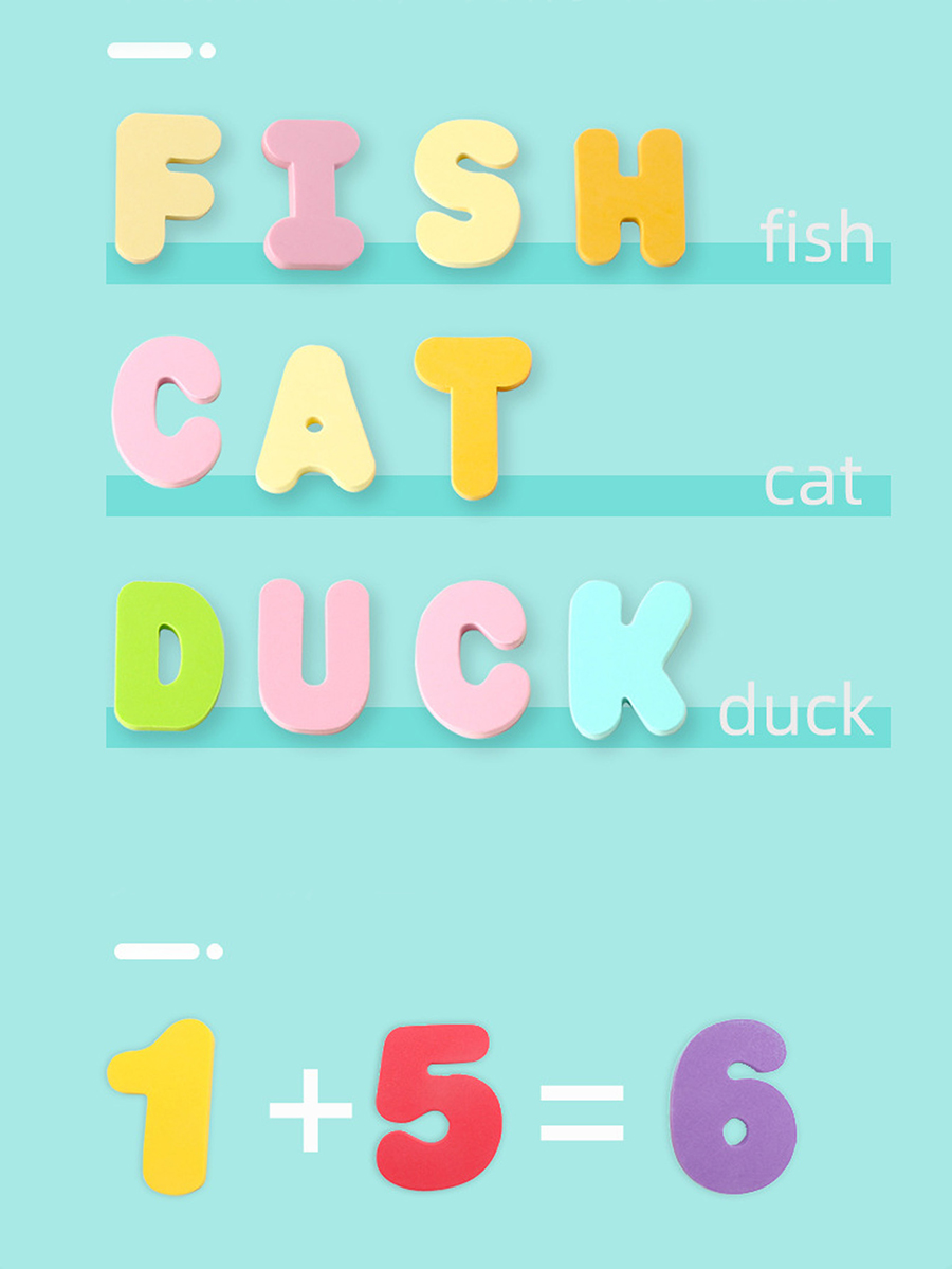 ของเล่นอาบน้ำเด็ก โฟมลอยน้ำ ตั - Bath Letter Number Foam บทวิจารณ์และราคา
