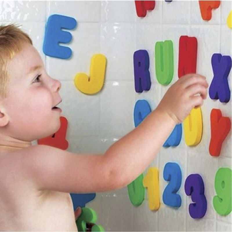 ของเล่นอาบน้ำสำหรับเด็ก ตัวต่อ - Bath Letter Number Foam บทวิจารณ์และราคา