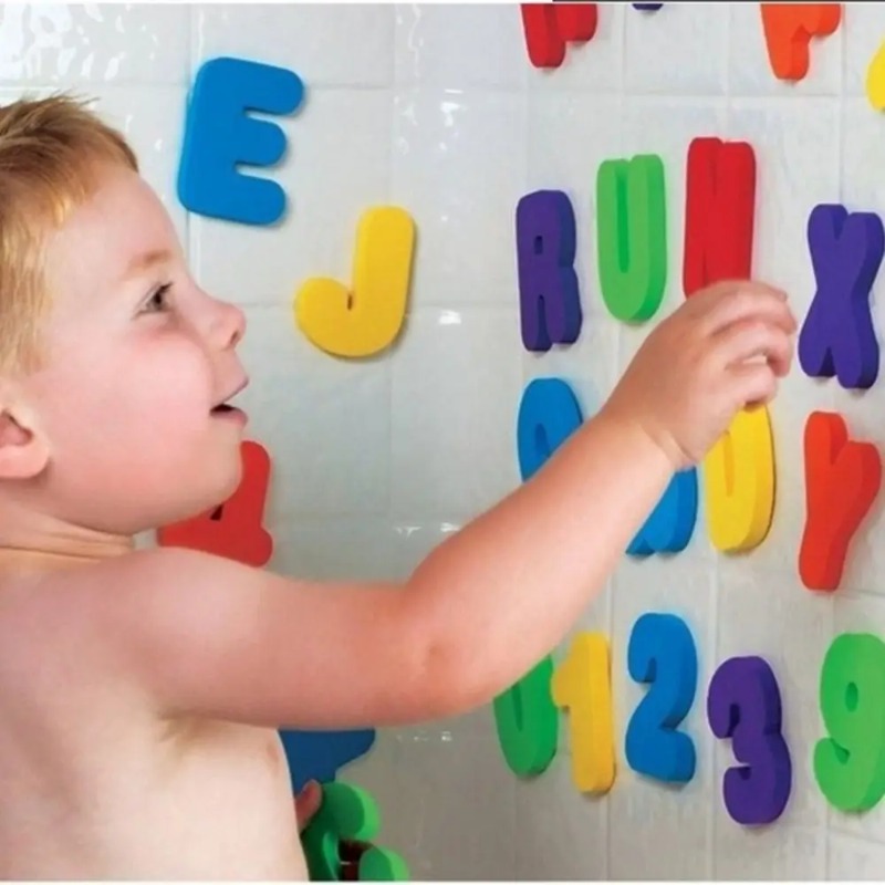ของเล่นอาบน้ำแบบลอยน้ำสำหรับเด - Bath Letter Number Foam บทวิจารณ์และราคา