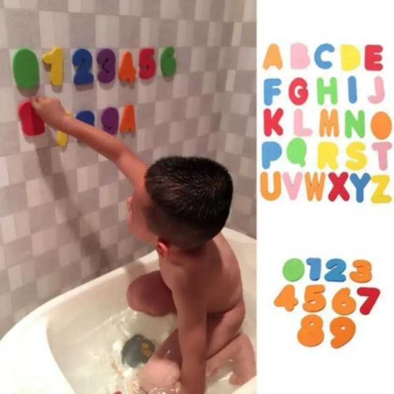 ของเล่นอาบน้ำแบบลอยน้ำสำหรับเด - Bath Letter Number Foam บทวิจารณ์และราคา