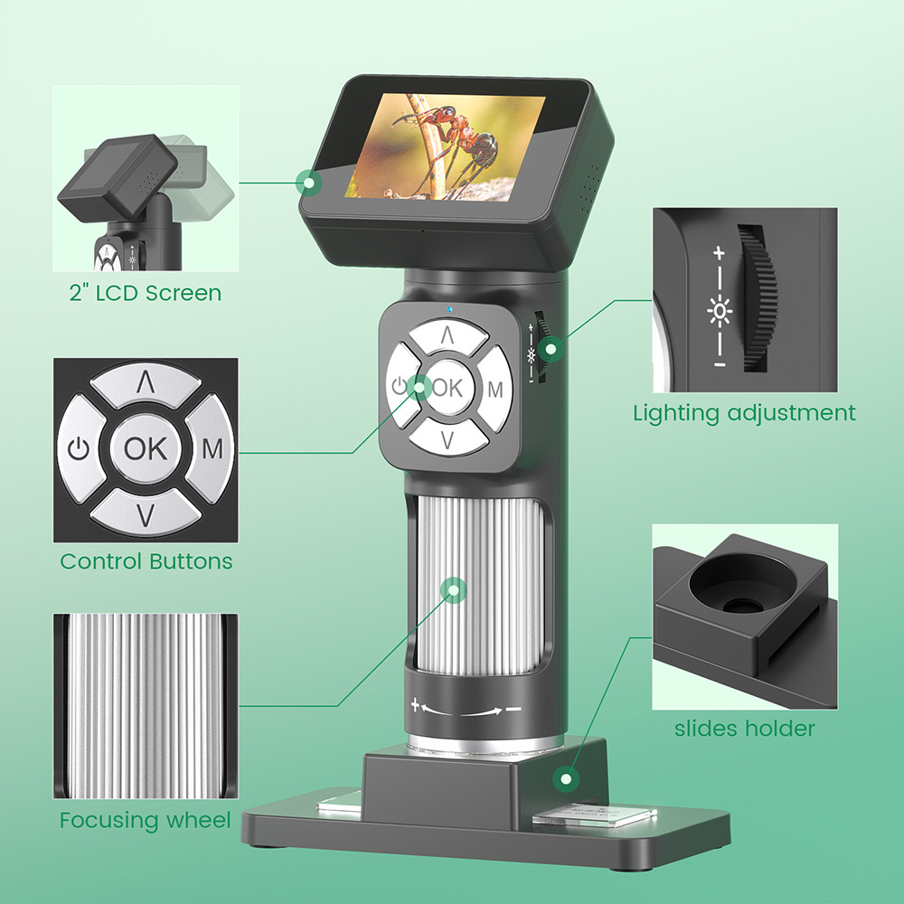 Andonstar กล้องจุลทรรศน์ดิจิทั - Microscope Kids Science บทวิจารณ์และราคา