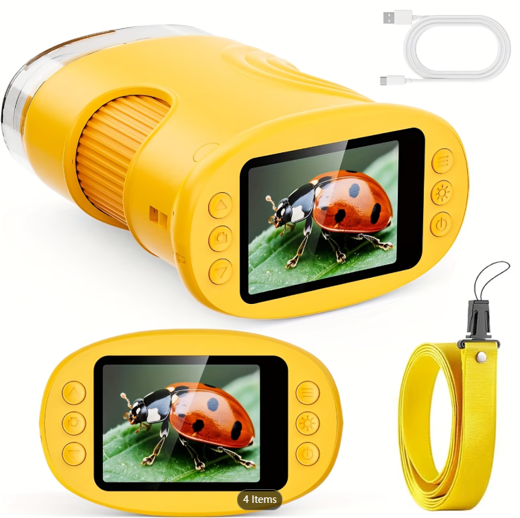 กล้องจุลทรรศน์พกพา 1000X สำหรั - Microscope Kids Science บทวิจารณ์และราคา