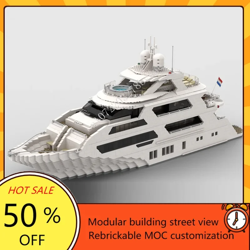 4657PCS Custom MOC Super Yacht - Kids Toys Xmas บทวิจารณ์และราคา