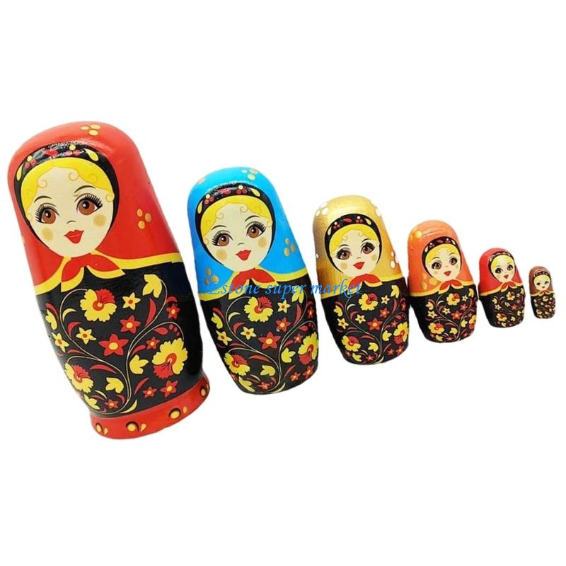 090B 6 ชั้นตุ๊กตาทำรังของรัสเซ - Kid Toys And Craft บทวิจารณ์และราคา