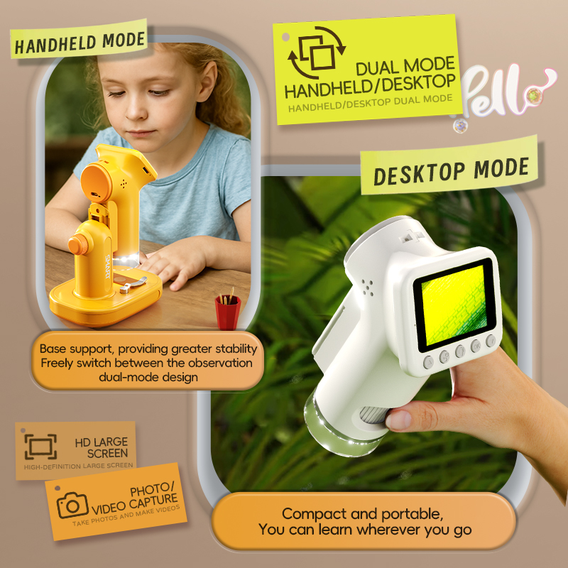 1600X กล้องจุลทรรศน์แบบใช้มือถ - Microscope Kids Science บทวิจารณ์และราคา