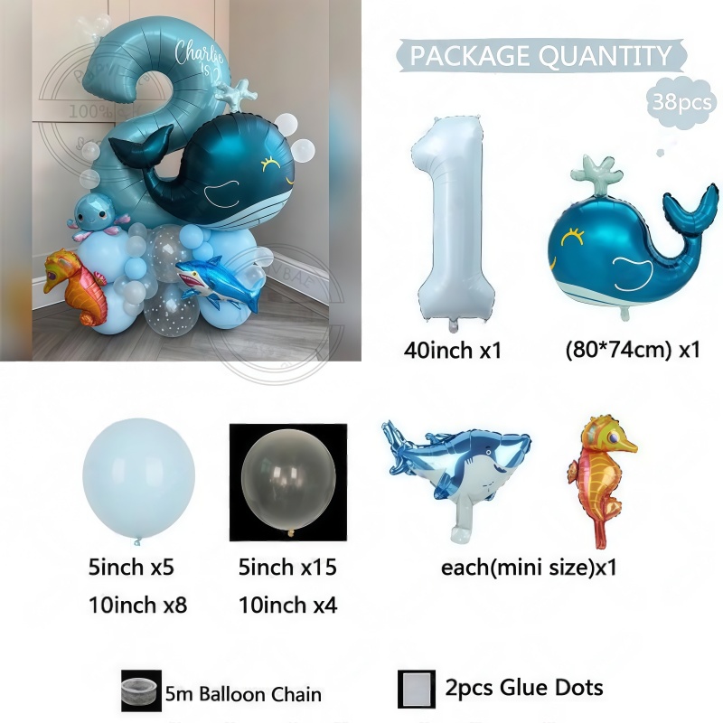 ชุดลูกโป่งวันเกิดธีมสัตว์ทะเล  - Water Balloon Set บทวิจารณ์และราคา